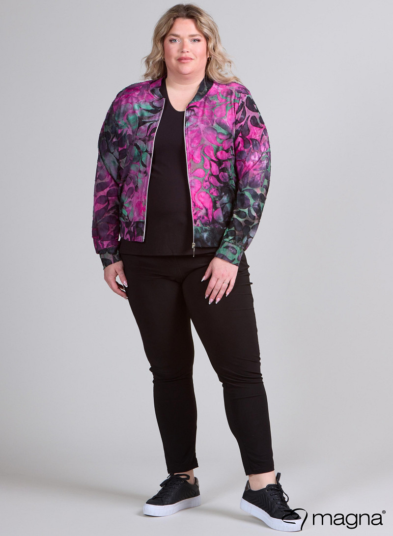 Zip Jacket (K-2501-MSH) T87056-Drop Shapes Magenta-Green