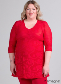 Lange basic shirt (B-6004-MSHS) U01015-Wave Red