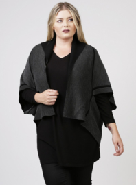 Poncho Wool Feel (M-9013) 020-Dr.Grijs