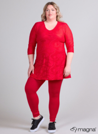 Lange basic shirt (B-6004-MSHS) U01015-Wave Red