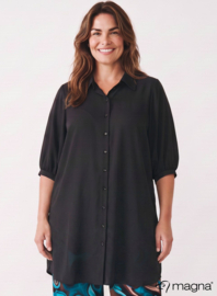 Button Down Flowy Tunic (C-2617) 001-Zwart