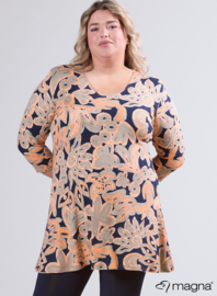 Lange basic shirt (B-6004-VP-MB) U25066-Chalk Shapes Coral