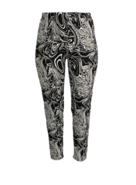 Legging Basic (F-0031-VISPR) - V20001-Small Flowing Waves BW