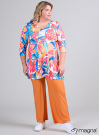 Lange basic shirt (B-6004-PR) U11060-Blue-Orange Jungle