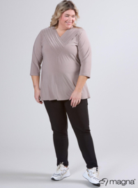 V-Pleated Shirt (B-2501) 014-Sand