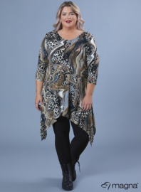 Tuniek Punten 3Q-mouw(C-0001-VPMB) -  W43020-Stream Taupe-Grey