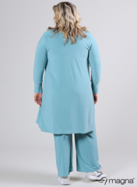 Open Front Loose Cardigan (N-2201) 077-Light Petrol