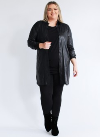 Tuniek-Blouse/knopen (C-7005-LL) 001-Zwart