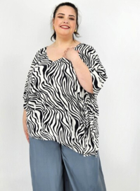 Blouse "LIGHT" 03-5176-BWZebra