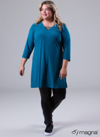 Relaxed V-Strap tunic (C-2320) 048-Petrol