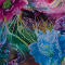 Poncho WINGS chiffon print (M-0004-CHP) U99006-Tropical Garden
