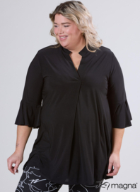 Flared Sleeves Relaxed Tunic (C-2503) 001-Zwart