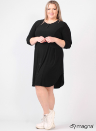 Balloon shaped tunic/dress (C-2026) 001-Zwart