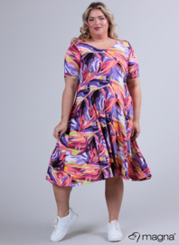 Long A-Line Dress (C-2203-VP) V24075-Flowing Waves Purple-Pink