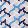 Simple Elastic Band Shirt (A-2502-PRINT) T72071-Woven Blue-Sand