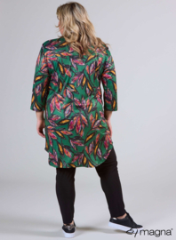 A-Line Long Pocket Tunic (C-2217-PR) U28038-Paradise Flower Green
