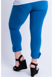 Legging met omslag en knoop (F-03) 016-Cobalt Blauw