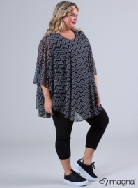 Poncho WINGS chiffon print (M-0004-CHP) 196001-ZigZag BW (small)