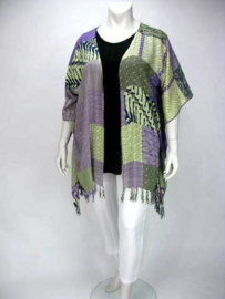 Poncho Flor (12-3268-limeaubergsquare)