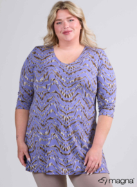 Lange basic shirt (B-6004-VP-MB) U04003-Animal Waves Lila