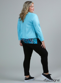 Kort Leather Look jasje (K-31-LL) 051-Aqua Blauw *