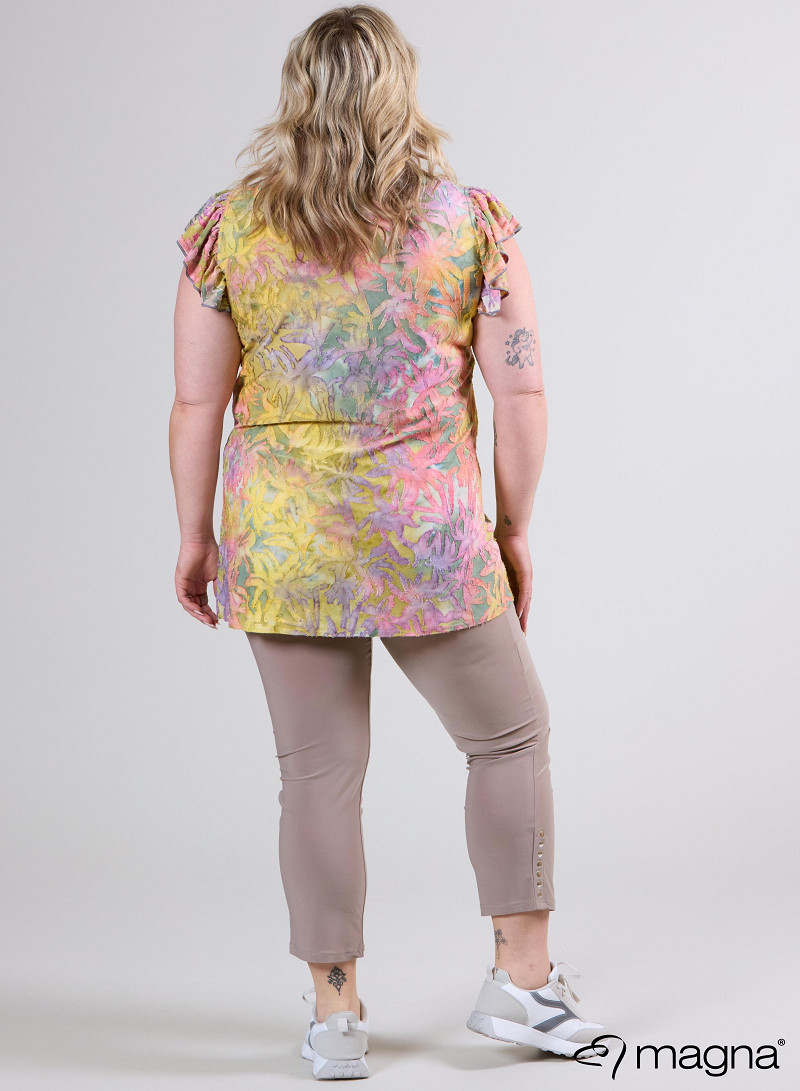 Sleeveless Frill Tunic (C-2305-MSH) T85007-Bush Yellow