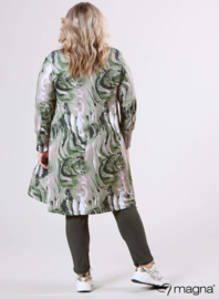 Open Front Loose Cardigan (N-2201-PRINT) T70031-Pebble Waves Green
