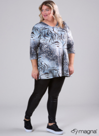 Lange basic shirt (B-6004-VVP) U48010-Animal Design Silver