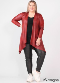 Leather Look Bolero lange mouw (A-74) 028-Roest