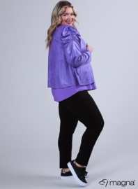 Kort Leather Look Puff Shoulder Jacket (K-2401-LL) 021-Paars