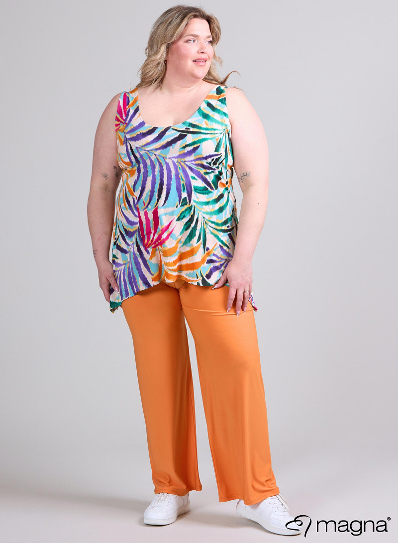 A-Top (A26-PRINT) - T90019-Summer Jungle Orange-Purple
