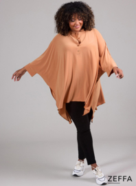 Oversized Tuniek/Ponncho (ZF-PO-1002)  082-Gold Ochre