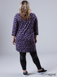 Relaxed V-Strap tunic (C-2320-VP) U86024 Cheetah Purple-Lime