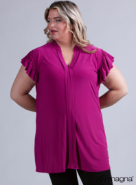 Sleeveless Frill Tunic (C-2305) 056-Magenta