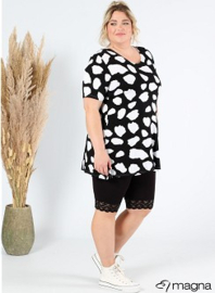 Short Sleeve A-lijn Shirt (B-9004-VP-MB) Y30001-Big Cow Black