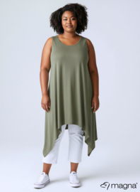 A-Shaped Sleeveless Split Dress (C-2323) 022-Light Khaki