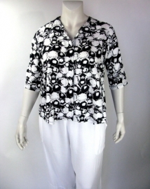 Blouse Esmeé (13-3160-blackwhiteballs)