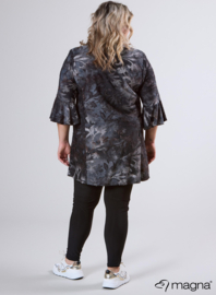 Flared Sleeves Relaxed Tunic (C-2503-MSH) U51020-Fall Leaves Grey