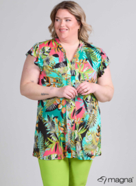 Sleeveless Frill Tunic (C-2305-PR) Y31051-Bright Colorful Aqua