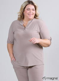 Roll Sleeve Top (B-9001) 014-Sand