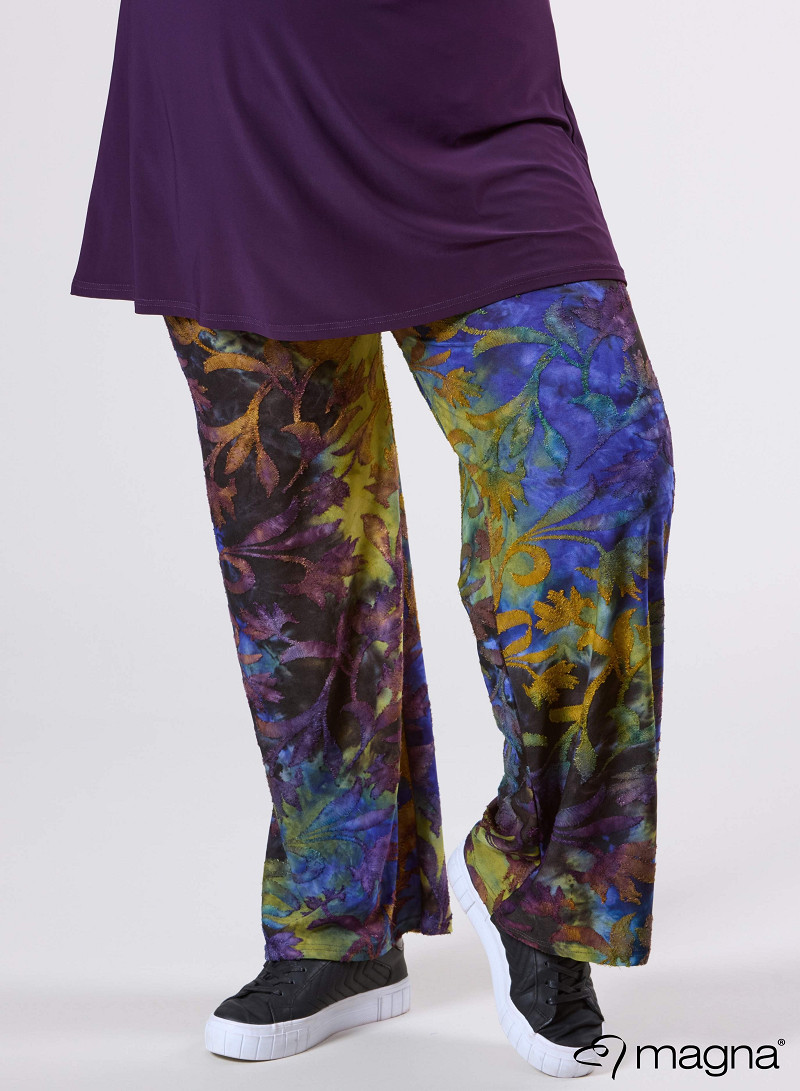 Broek Basic (D-03-MSH) U51059-Fall Leaves Purple