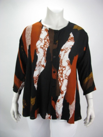 Blouse Hannah (05-3721) brownwhiteafrica