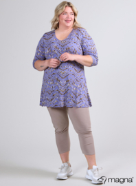 Lange basic shirt (B-6004-VP-MB) U04003-Animal Waves Lila