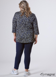 Comfy Button Flap Tunic (C-2504-PRINT) U27060-Drops Blue