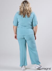 Roll Sleeve Top (B-9001) 077-Light Petrol