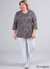 Comfy Button Flap Tunic (C-2504-PRINT) U27005-Drops Pink