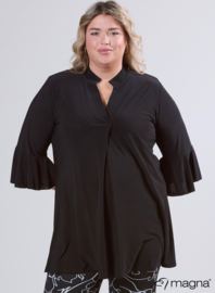 Flared Sleeves Relaxed Tunic (C-2503) 001-Zwart