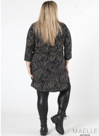 Buttoned Tunic (ME-TU-1005) Z26017-Zebra Dark Navy