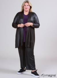 Open Front Loose Cardigan (N-2201-LL) 001-Zwart
