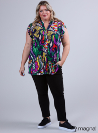 Sleeveless Frill Tunic (C-2305-PR) V63058-Wall Art Green